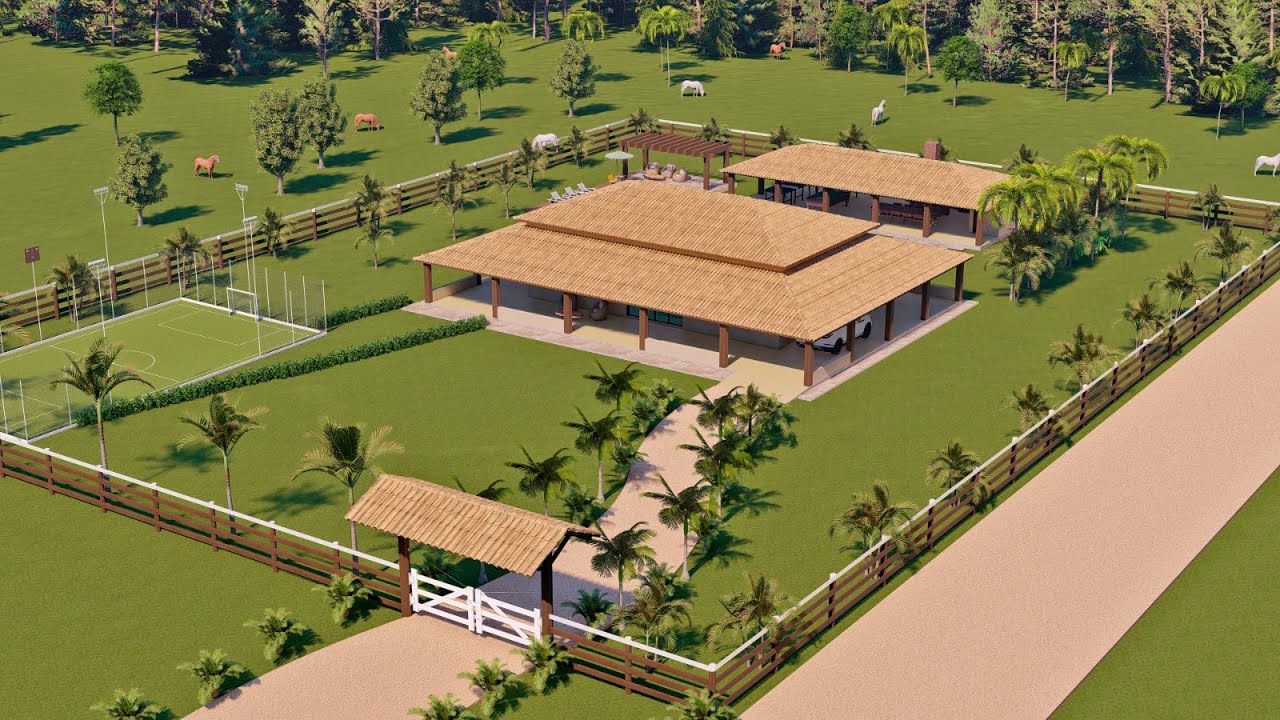 Chácara - Casa de Campo com 4 Quartos e Espaço Gourmet - MOD - Contato na Descrição