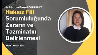 Haksız Fiil Sorumluluğunda Zararın ve Tazminatın Belirlenmesi - Dr. Öğr. Üyesi Duygu Koçak Diker
