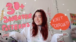 30+ knit and crochet SWEATER patterns!!