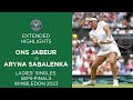 Three-Set Thriller! Ons Jabeur vs Aryna Sabalenka | Semi-final Extended Highlights | Wimbledon 2023