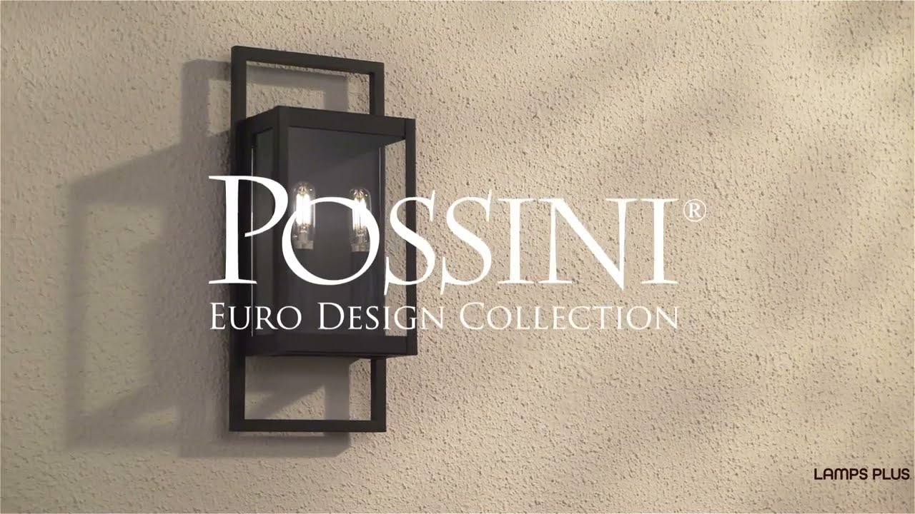 Video 1 Watch A Video About the Possini Euro Jerry Sand Black 2Lt Marine Grade Outdoor Wall Light