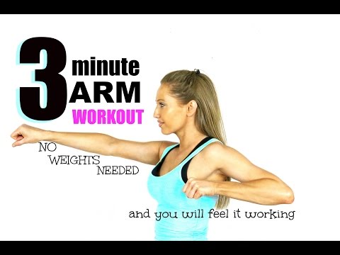 3 MINUTE ARM TONING WORKOUT - No Weights need and you will feel it working START NOW