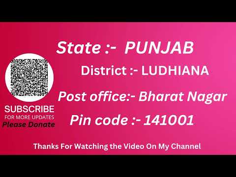 Punjab Ludhiana Bharat nagar Ka pin code 141001 / Ludhiana Bharat nagar ka post office
