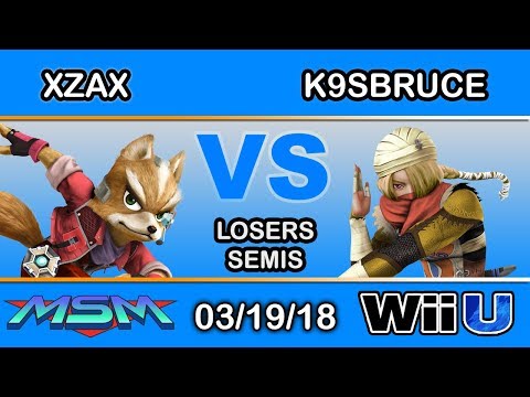 MSM 138 - RPS | Xzax (Fox) Vs. K9sbruce (Sheik) Losers Semis - Smash 4