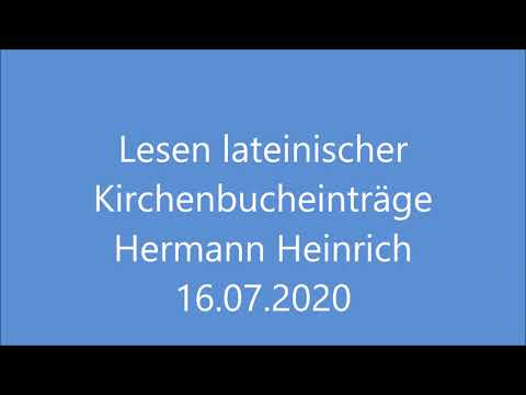 Lateinische Kirchenbucheinträge