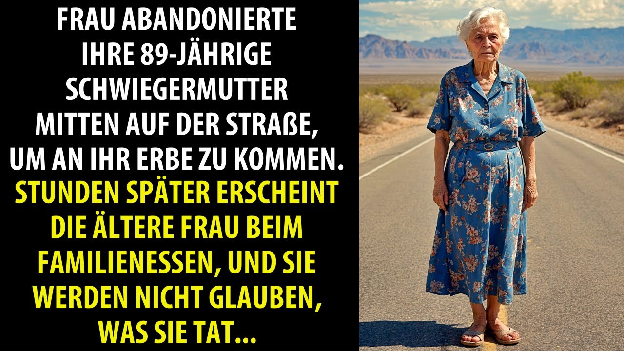 Frau ließ ihre 89-jährige Schwiegermutter mitten auf der Straße wegen des Erbes zurück