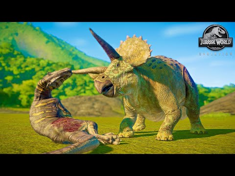 OVERPOWERED TRICERATOPS FINISHER vs All CARNIVORE Dinosaurs in 🌍Jurassic World Evolution🌍