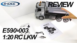 Review (Testbericht): s-idee® RC LKW Muldenkipper 1:20 E590-003 RTR - Mercedes Lizenz - Metall Mulde