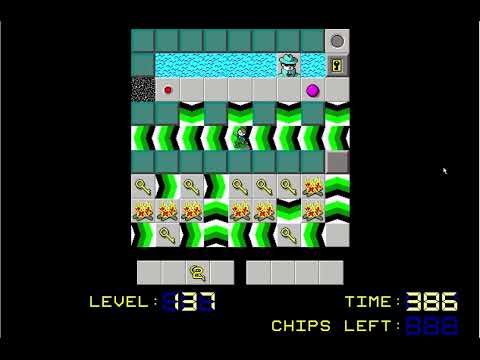 Chip's Challenge - Level 137 - Goldkey