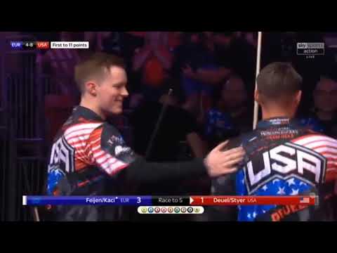 Feijen/Kaci vs Deuel/Styer Day 3 | 2018 Mosconi Cup 9-ball