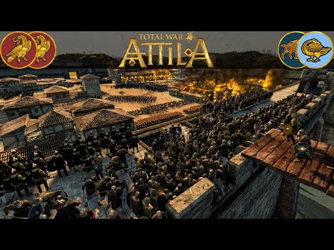 THE CELTIC ASSAULT ON HADRIANS WALL! 2v2 Total War Attila Battle (22,000 MEN!)