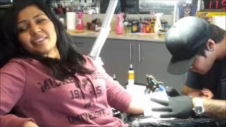 Indian Girl Getting Her First Tattoo