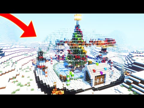 SKYROAD Timelapse - Snow Globe in Minecraft - Timelapse