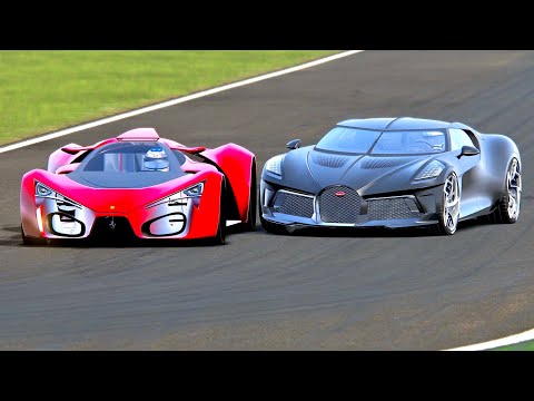 Bugatti La Voiture Noire vs Ferrari F80 Concept - Old Monza