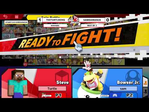 UMD Smash Fest 9/16 Winners Bracket - TheTurtleKing (Steve) Vs SamDaMan28 (Bowser Jr.)