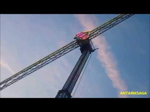 Manège BOOSTER - 50 m de Haut / 4 G / 110 kmH - FOIRE VENTOSE DOURDAN 2015 - Video by YATRA