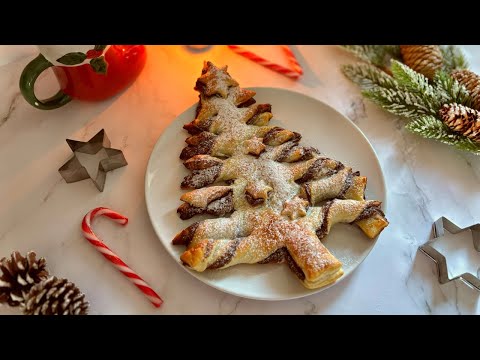 ÁRBOL de NAVIDAD con HOJALDRE y NUTELLA🎅🎄 ¡SOLO 3 INGREDIENTES!😋