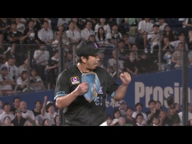 【9回表】三振ゲッツー!! マリーンズ・益田直也 託されたイニングを無失点の好投でつなぐ!! 2025年7月18日 千葉ロッテマリーンズ 対 オリックス・バファローズ