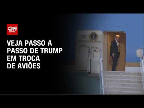 Voo secreto de Trump: veja passo a passo de troca de aviões | LIVE CNN