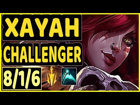 CHRISBERG (XAYAH) - 8/1/6 KDA BOTTOM ADC CHALLENGER GAMEPLAY - EUW