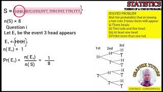 PROBABILITY: TOSSING OF COIN ( HEAD OR TAIL)