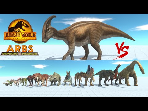 (JWD) Parasaurolophus vs ALL UNITS DINOSAURS - Animal Revolt Battle Simulator New