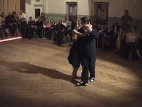  Diana de Valle  and  Juan Camerlingo  are  dancing  to  the  milonga  "  Ella Es Asi  "