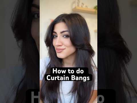 How to style CURTAIN BANGS | How to properly set & flat Iron curtain Bangs