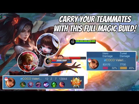 12 Kills & 33% Damage!!! - CARRY Your TEAMMATES With This POWERFUL Full Magic Build | Mobile Legends