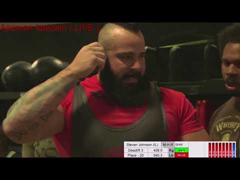 Steve Johnson - 426.5 kg/940 lbs World Record Deadlift Attempt - Reebok Record Breakers 2017