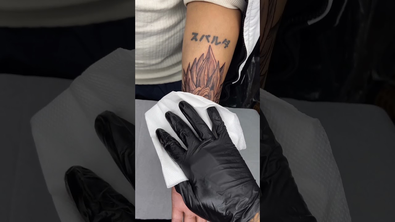 GOKU TATTOO done @cr7_inkzone plz subs fr more 🙏 #art #tattoo #ink #goku #tattoos #inked #shorts.