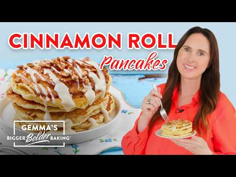 Cinnamon Roll Pancakes Recipe - Gemma’s Bigger Bolder Baking