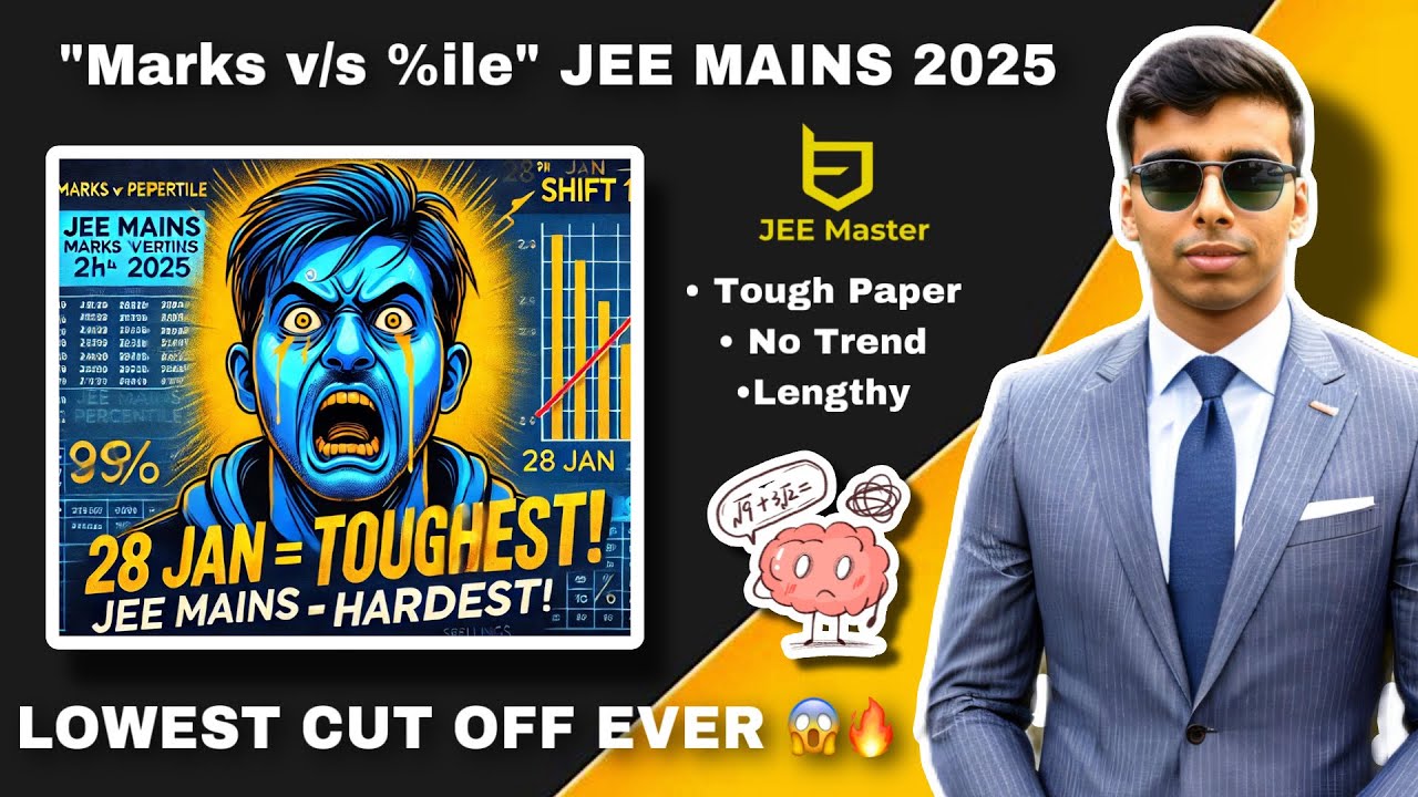 Shiftwise Marks vs Percentile JEE Mains 2025 🔥 JEE Mains Cut Off🤔 JEE Mains 2025 Marks vs Percentile