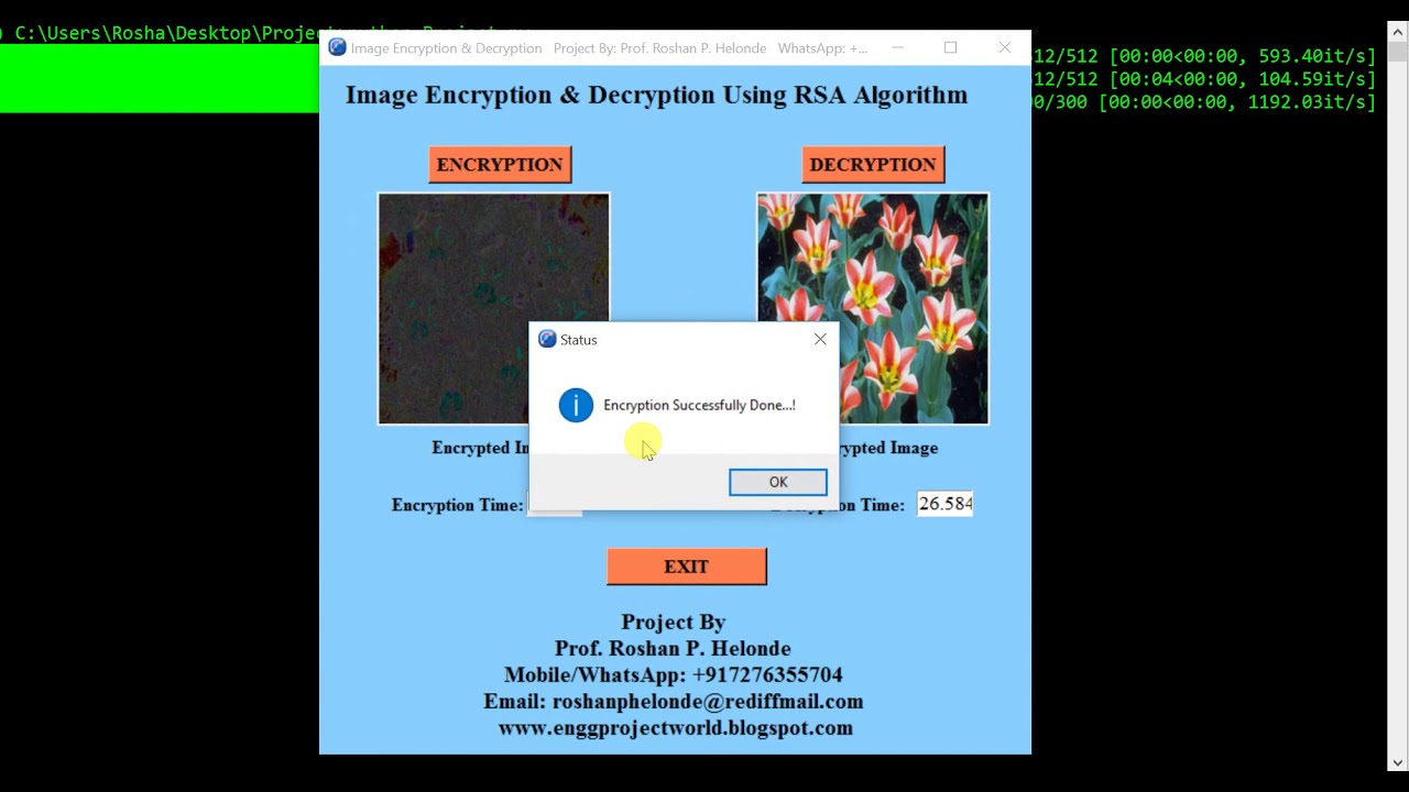 RSA Image Encryption and Decryption | With Source Code | Final Year Python Project