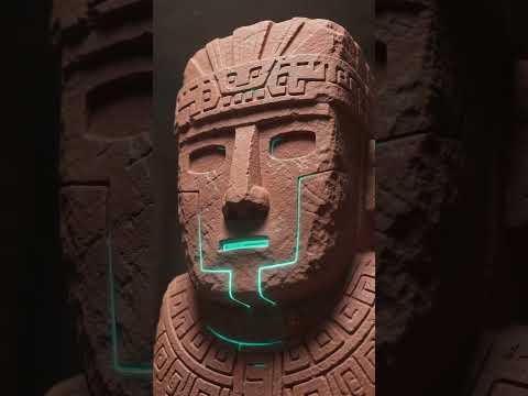 A beautiful "Transformation" of the Bennett Monolith (Pachamama) in Tiwanaku, La Paz, Bolivia.