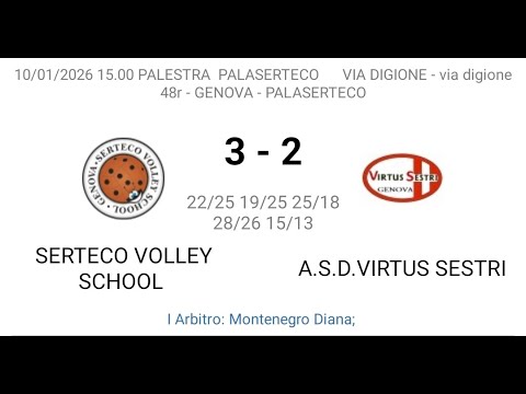 Seconda Divisione 2025/26 : Serteco Volley School vs Virtus Sestri Volley