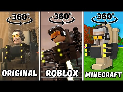 RRelys 360VR - Skibidi Toilet G-MAN | ORIGINAL or ROBLOX or MINECRAFT | 360 VR Finding Challenge