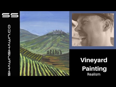 How to paint a vineyard in acrylic