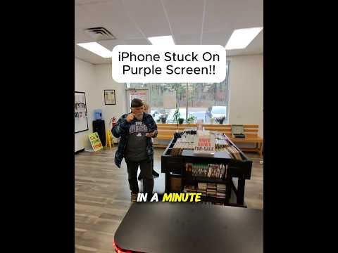 IPHONE STUCK ON PURPLE SCREEN!!! #education #brokenfix #smartphone #problemfix #brokendisplay
