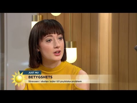 Betygshetsen i skolan kan leda till psykiska problem - Nyhetsmorgon (TV4)