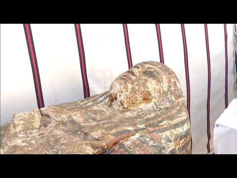 Egypt unveils funerary temple of ancient queen, dozens of coffins