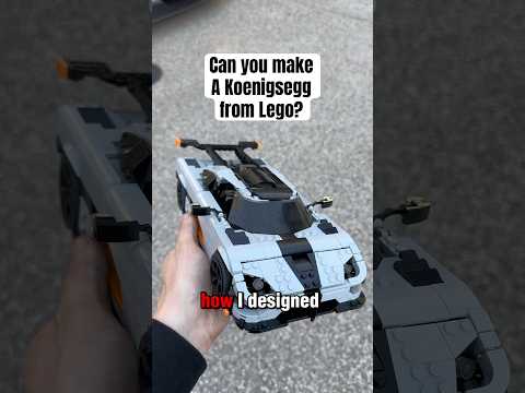 Desiging the Koenigsegg One:1 in lego - day 3. #lego #koenisgsegg #prototype #moc