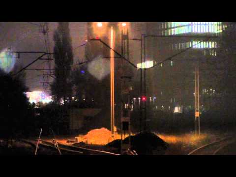 Nocny przejazd na odcinku Warszawa Centralna - Warszawa Zachodnia