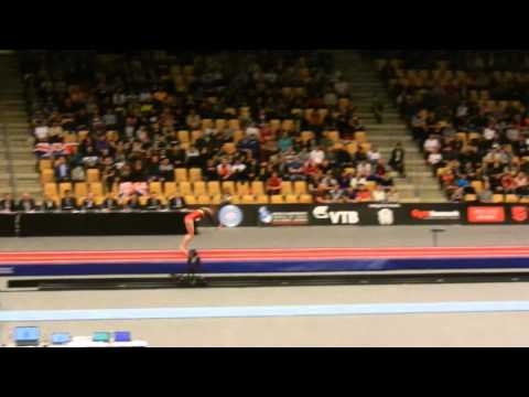 BEL Tachina Peeters 1st pass Finals 2015 World Champs Womens Tumbling 6th place