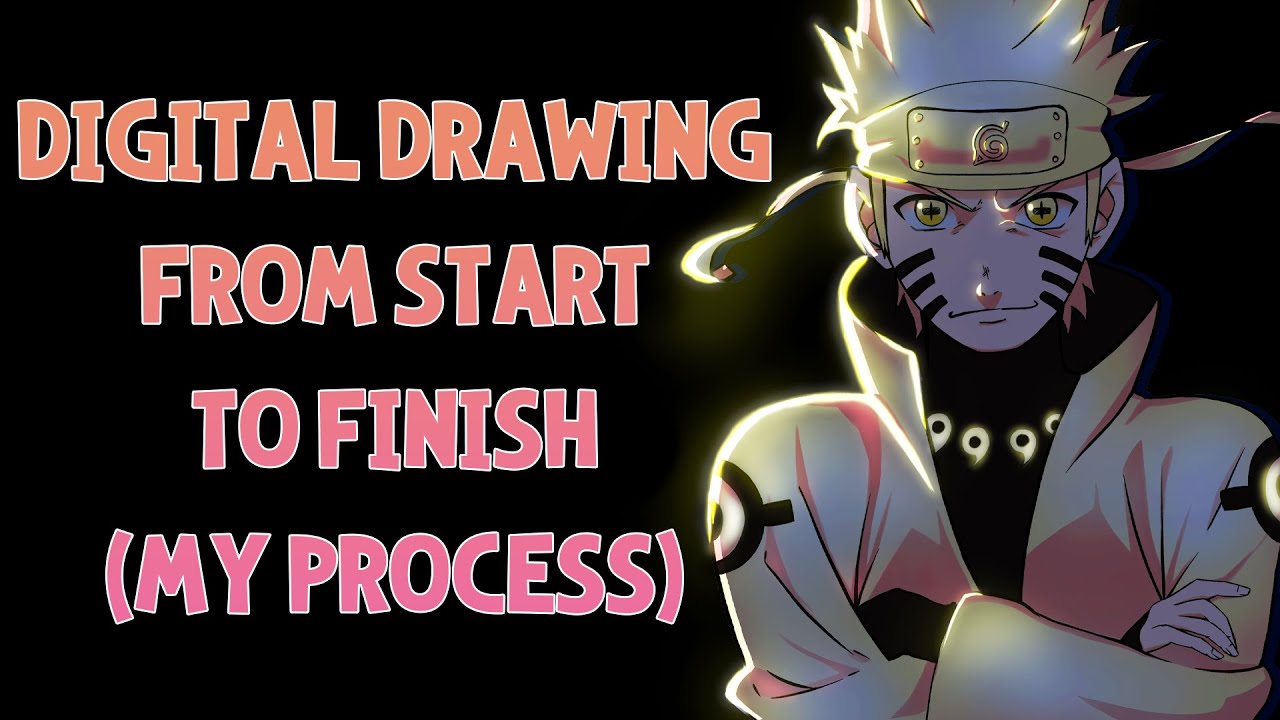 How to draw from Start to Finish digitally | My Entire Process