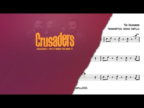 "Put It Where You Want It" - The Crusaders - 🎷Sax alto transcription 🎷