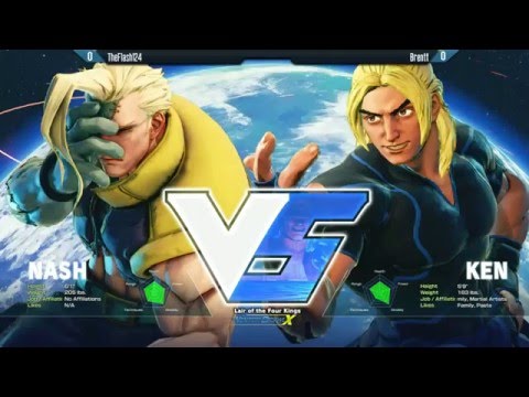 Street Fighter 5 Tournament: Winter Brawl X Pools - TheFlash124 (Nash) vs Brentt (Ken)
