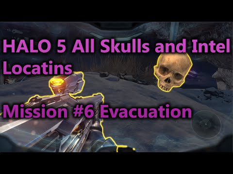 Halo 5 All Skulls and Intel Mission 6: "Evacuation" (ALL Collectibles)
