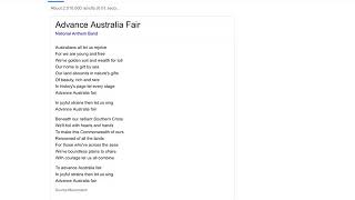 Advance Australian Fair | Australian National Anthem 🇦🇺