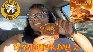 #SLAYTEMBER DAY 2: EINSTEIN BROS BAGELS MAPLEHOUSE EGG SANDWICH REVIEW #THEREVIEWQUEEN